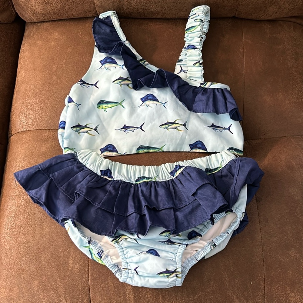 Girls Fish Bathing Suit - Classic Southern Smocks